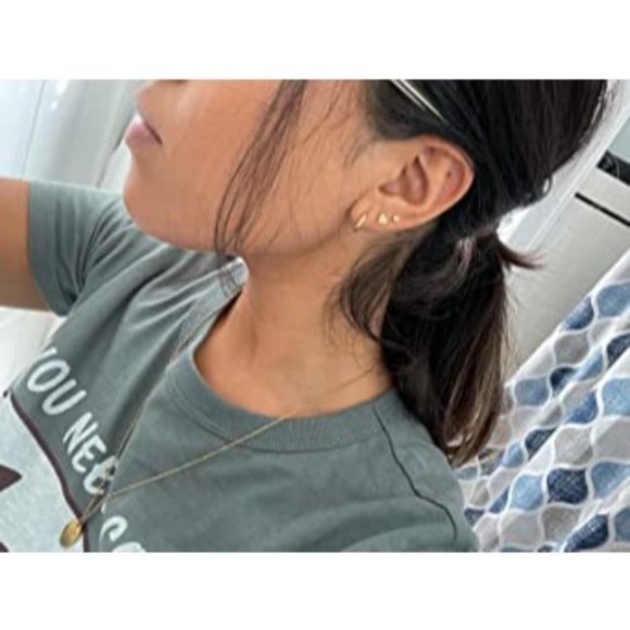 18 Pairs Stainless Steel Stud Earrings Set for Women Men Star Moon flowe… - Picture 14 of 15